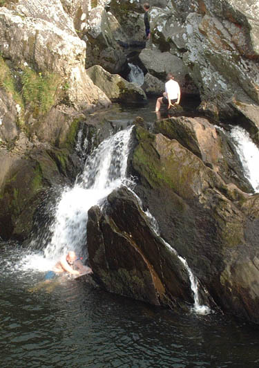 David and Vanessa in the swimming hole