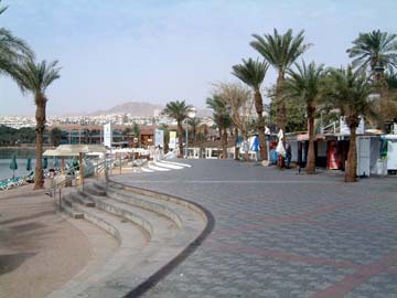 deserted seafront walkway