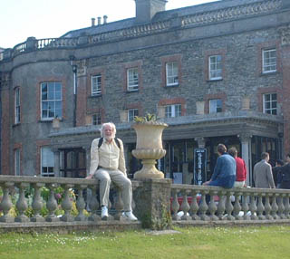 Sitting on the wall at Bantry House